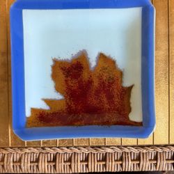 Stunning Made In Italy Murano Glass Dish, Iridescent Plate