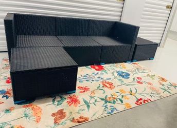 FREE DELIVERY-BRAND NEW In Box 85”55” Wicker Set NEW L Sofa Set