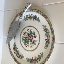 Coalport Ming Rose Cake Plate