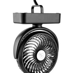 Fan and light for tents, umbrellas, patios, decks, Florida room