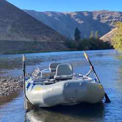 14' NRS "Otter Fishing Dodger XL" Raft w/ Frame, Oars, & More