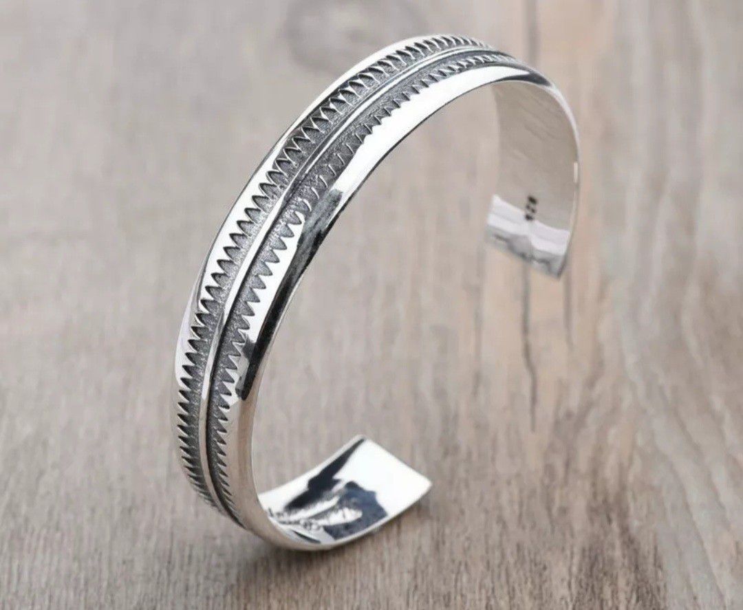925 Silver Women's Men's Unisex Cuff Bracelet Bangle Gift