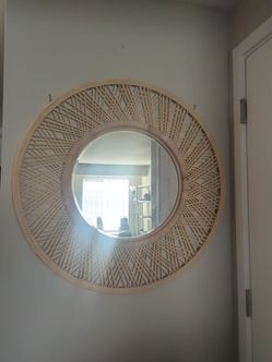 Wicker mirror