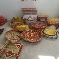 Indian Wedding Assorted Trays And Baskets 