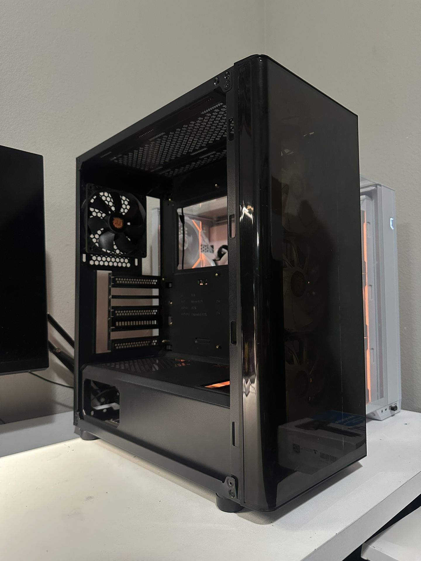 Black Thermaltake PC Case with 4 Fans