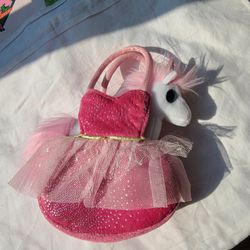 Ty Beanie Babies Mystic Unicorn Plush in Sassy Pet Sacks by Douglas Ballerina Bag Purse w Handles