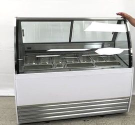 NSF 10 pan Gelato Display Showcase Dipping Cabinet DW-10R