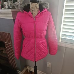 Girl Hot Pink Snow jacket  size 16 small