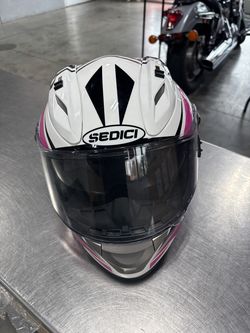 Sedici Motorcycle Helmet (Pink White Black)