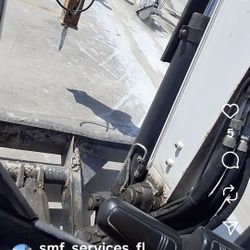 Concrete Demo. Excavator ,Bobcat And Truck