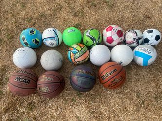 Balls, Basketballs, Soccer balls and Volleyballs $10 each