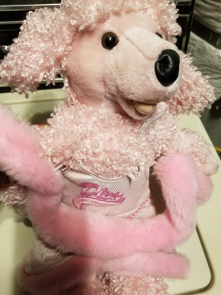 Rare LA Dodgers + Hollywood Diva Build-A-Bear Pink Poodle