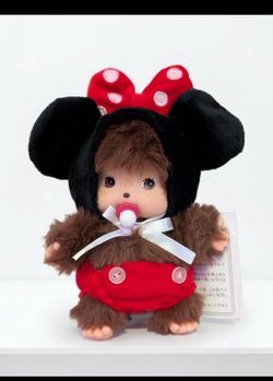 Monchichi Bag Charm Keychain Doll Mickey Mouse Costume