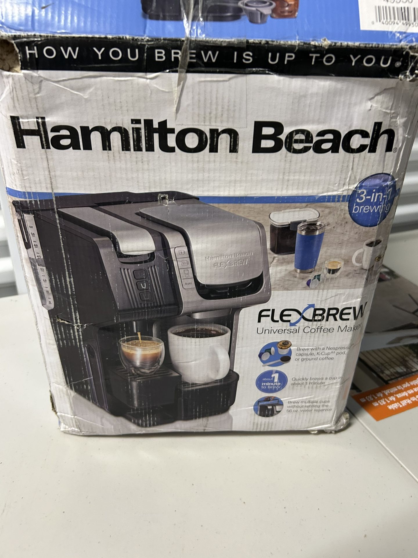 Hamilton Beach FlexBrew Trio 2-Way Coffee Maker Espresso Machine K-Cup 49930