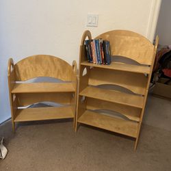 Toddler Kids Bookcase Benches