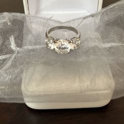 Sterling Silver CZ Stone Ring