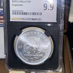 2025 South Africa Silver Krugerrand 1 oz .999 NGC MS 69~ Black Core