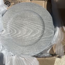 Gray Charger Plates 