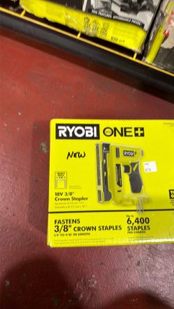 3/8” Ryobi 18 volt cordless Crown stapler