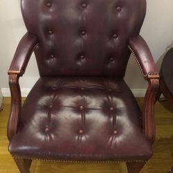 real leather chair