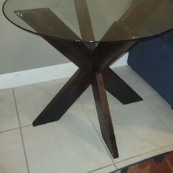 Glass and Wood Table 