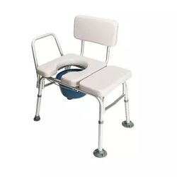 2 in 1 Bedside Commode Chair, Shower Commode Chair Shower Chair with Commode Tub, Backrest and Armrest

