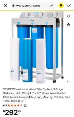 VEVOR 3-Stage Whole House Water Filter System