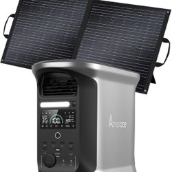 Ampace 1500w Portable Power Station With 100w Foldable Solar Panel 
