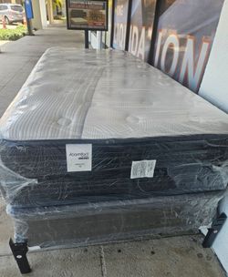 New Mattress twin XL  and Box spring.Bed Frame not included