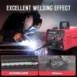 140A Gasless Flux-Cored MIG/TIG Welder with 3-in-1 Electrode Lift/Lift, Portable 110V Welding Machine with Synergy IGBT Inverter