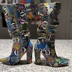 Retro Snake Skin Women’s Boots