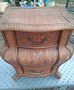 Wicker end table
