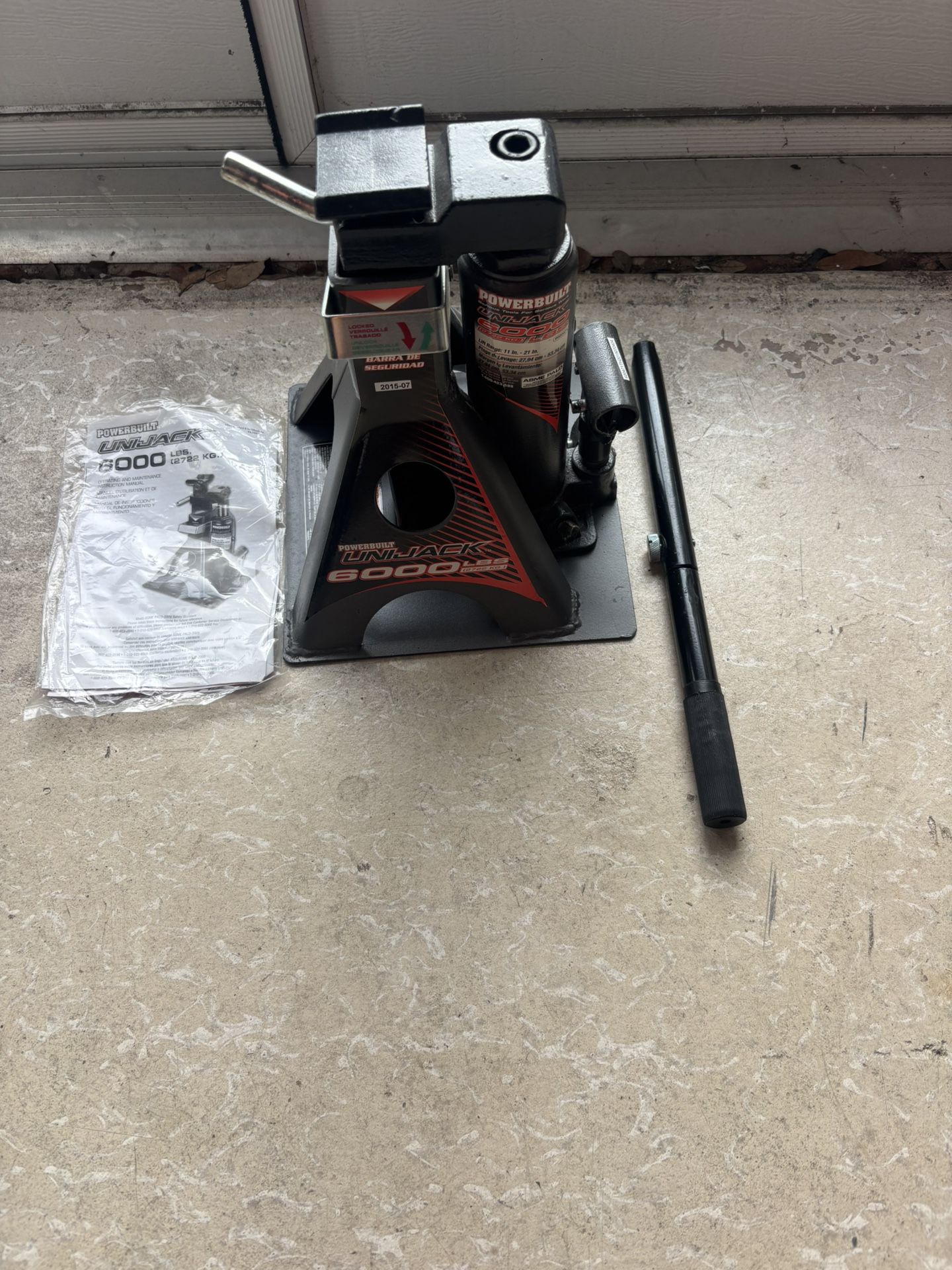 Power built 6000 Lb. Capacity Hydraulic Unijack In New Condition