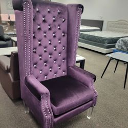 💜 Royal High-Back Throne Chair – $350 Must Go