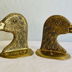 vintage brass duck bookends paperweights