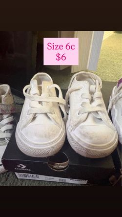 Toddler White Converse Size 6C