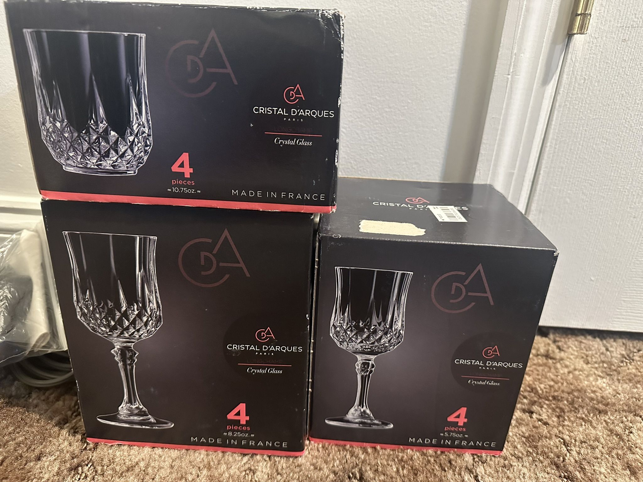 3 Crystal Glass Sets