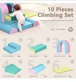 Kinder King 10-Piece Soft Foam Climbing Set
