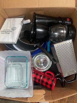 Kitchen Items - Pots/Pans/Mug set/Tupperware/Coffee Machine/Marble Cheese Cutter/