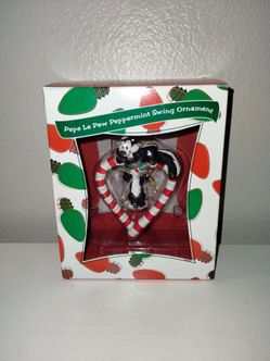 Rare VTG 1999 Pepe Le Pew Peppermint  Ornament WB Studio Store NEW W/BOX