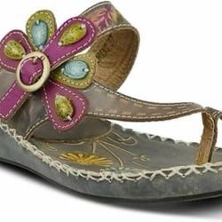 Spring Step L`Artiste Women's Santorini Slide Sandal Grey US-W 10.5-11