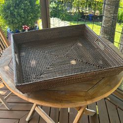 Extra Large Wicker CB Serving Display Tray 