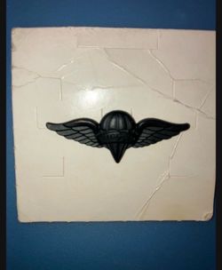 Black Army Parachute Rigger Pin On Badge