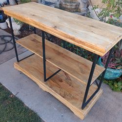 48" Wood & Metal Entry Table / Sofa Table 