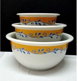 Corelle Coordinates Casa Flora 3 Mixing Bowl Set - 1 qt. 2 qt. & 39t.
