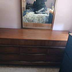 Vintage 1960's dresser w/ mirror and matching tall dresser $150 OBO