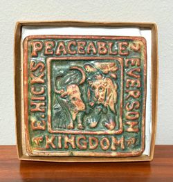 Eversons Collection Moravian Pottery Decorative Tile In Box