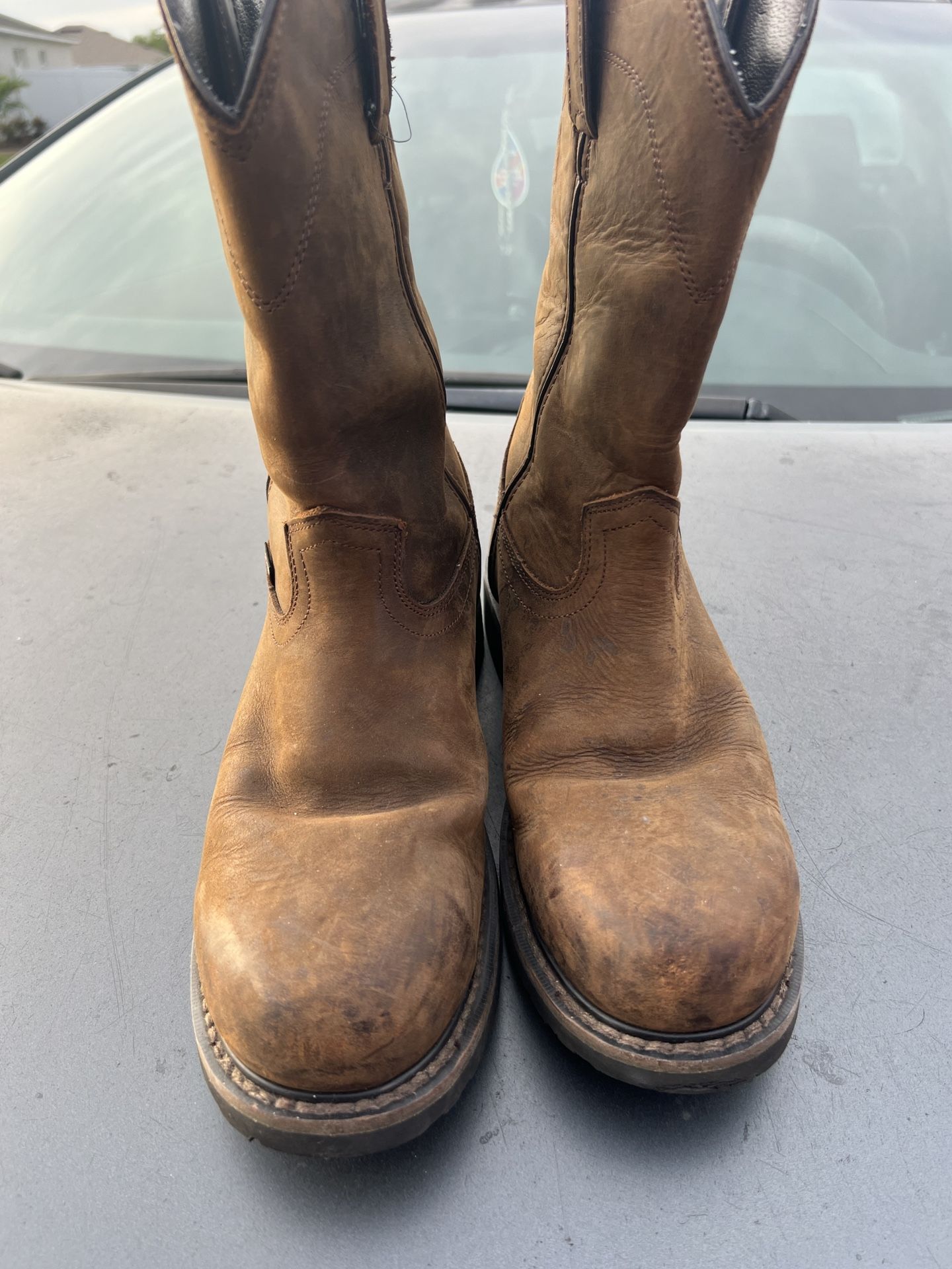 Justin Drywall Steel Toe Boots. 