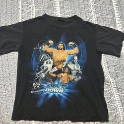 WWE (YOUTH LARGE) 2007 WWE Smackdown Undertaker Kane black shirt wrestling sport