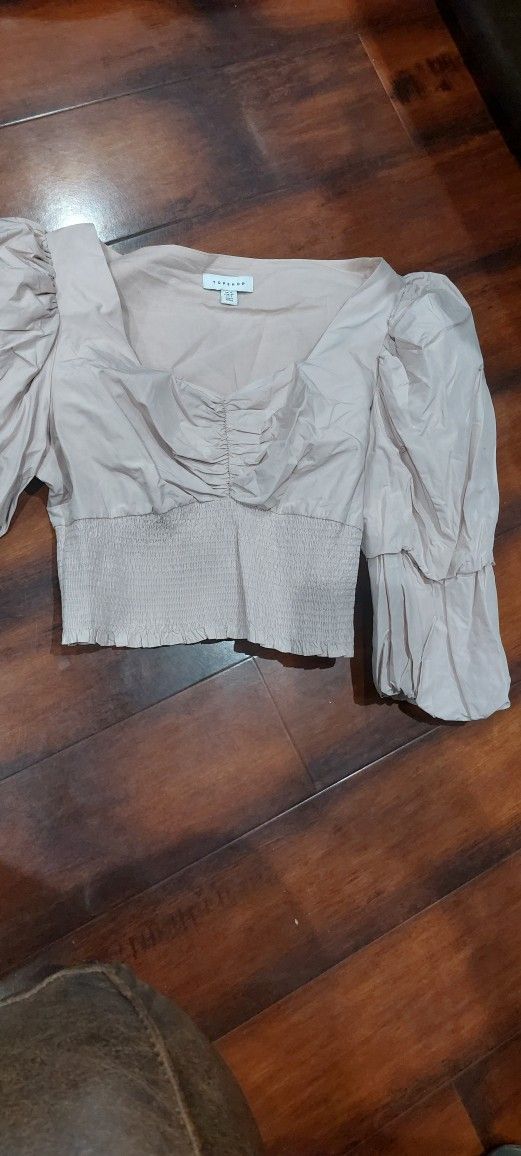 Women Blouse Light Pink Sz S Topshop